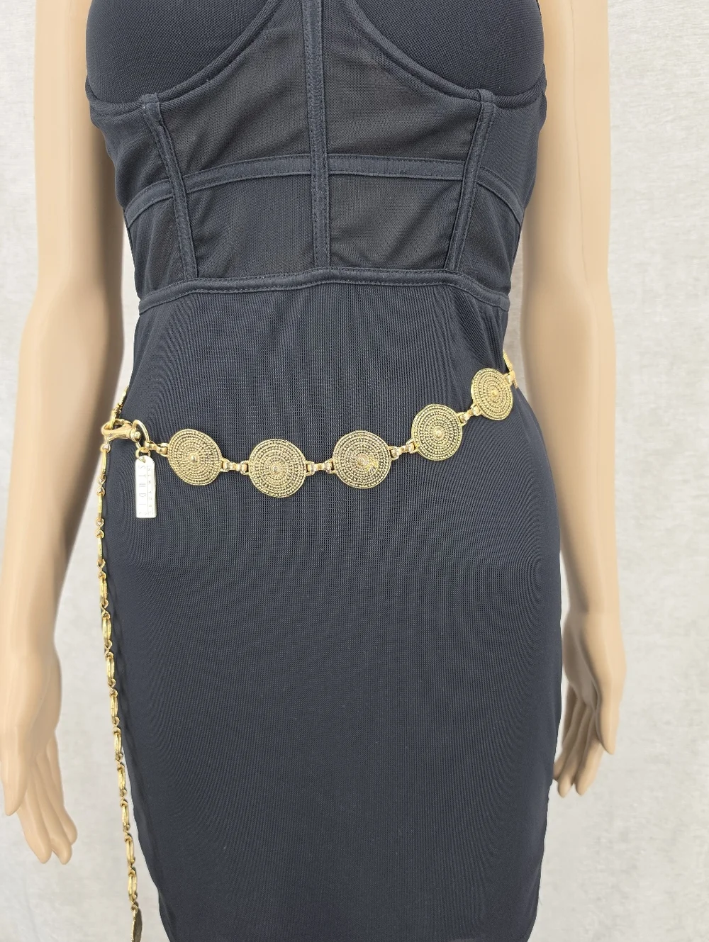Vintage Italian Gold Medallion Chain Belt - Picture 3 of 9